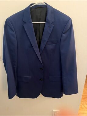 Boss Mens Navy Blue Blazer - Classic Two-Button Suit Jacket
